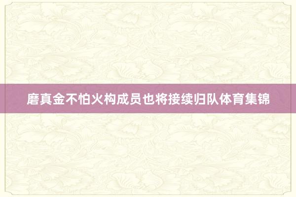 磨真金不怕火构成员也将接续归队体育集锦