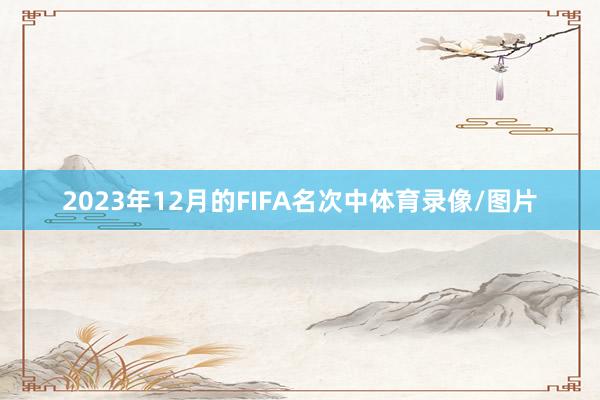 2023年12月的FIFA名次中体育录像/图片